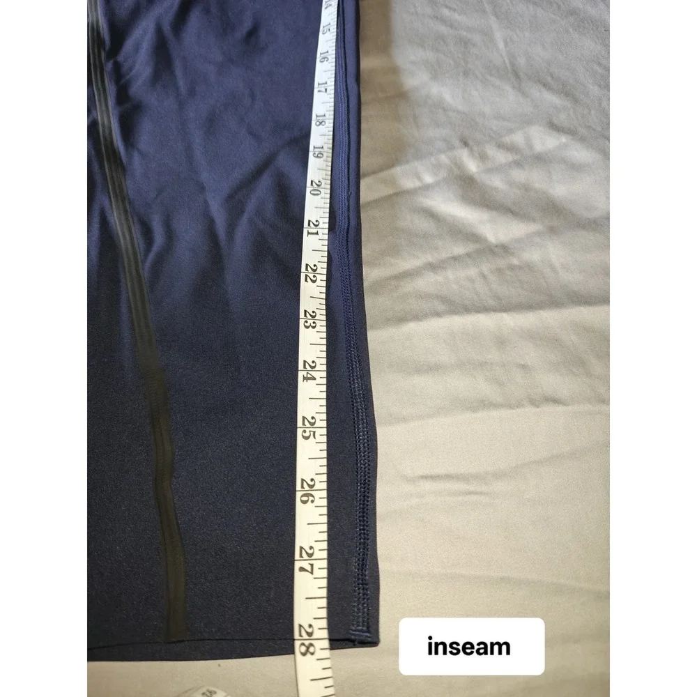 SPANX By Sara Blakely XL Women's Blue‎ Nylon Blend Leggings zipper detail